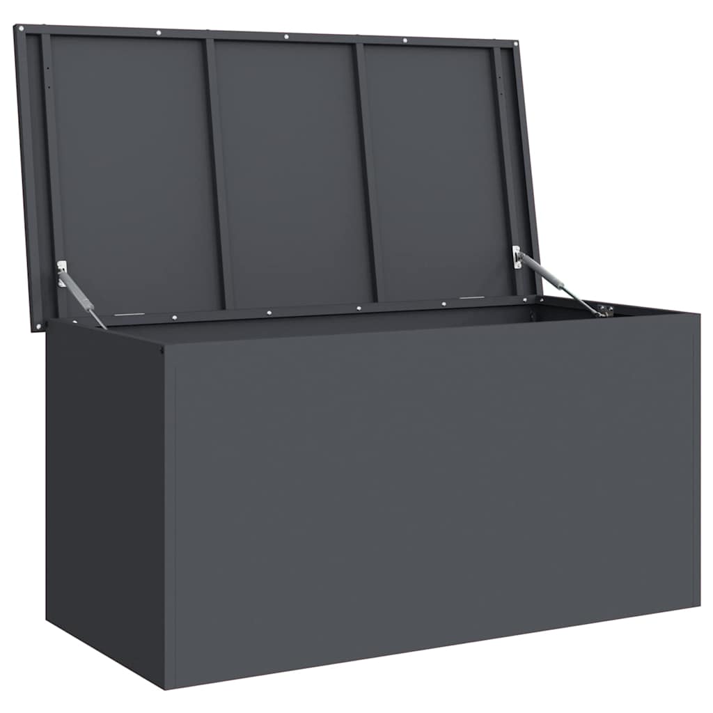 Hageoppbevaringsputeeske Stål 100 x 50,5 x 50 cm 220 Antrasitt