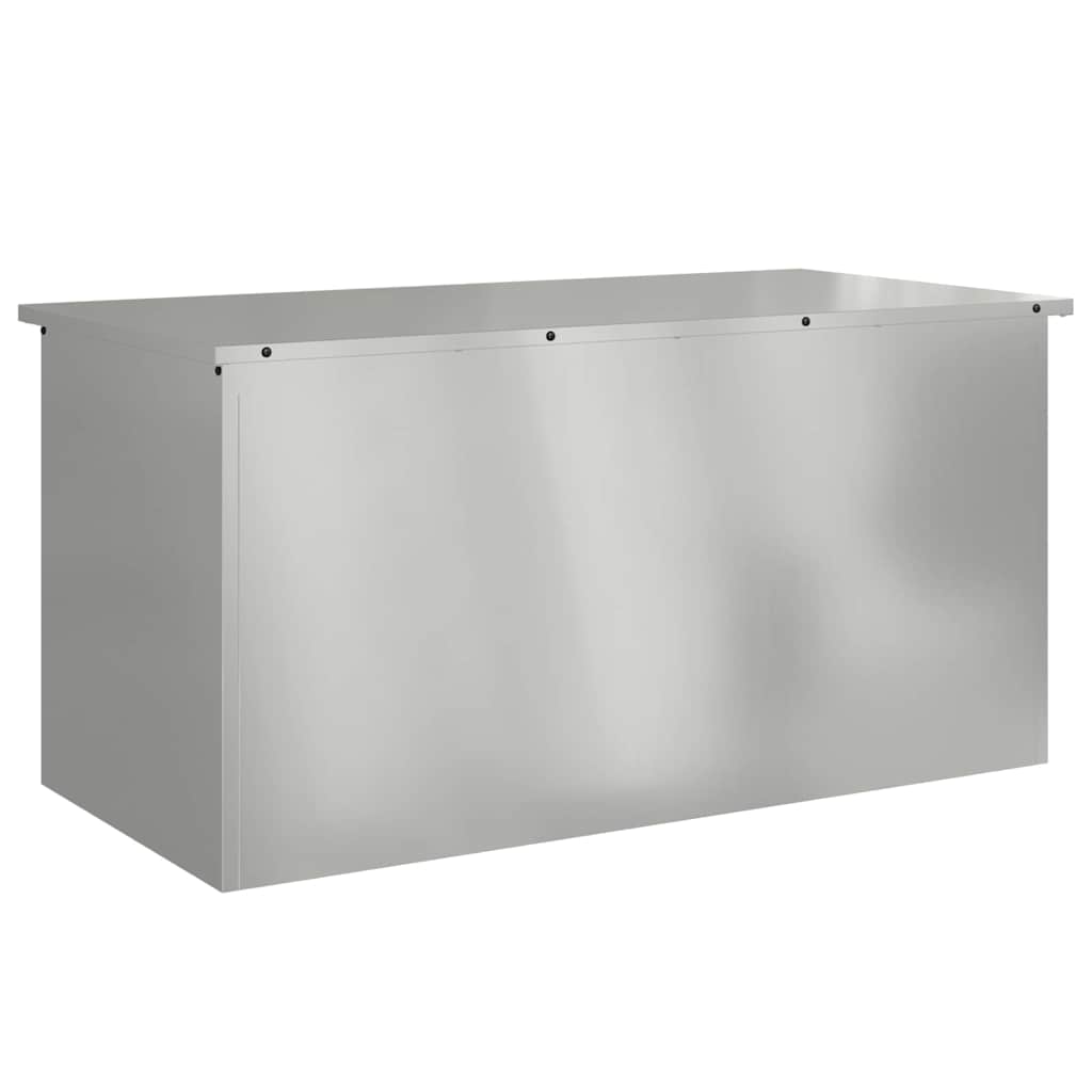 Hageoppbevaringsputeeske Stål 100 x 50,5 x 50 cm 220 sølv