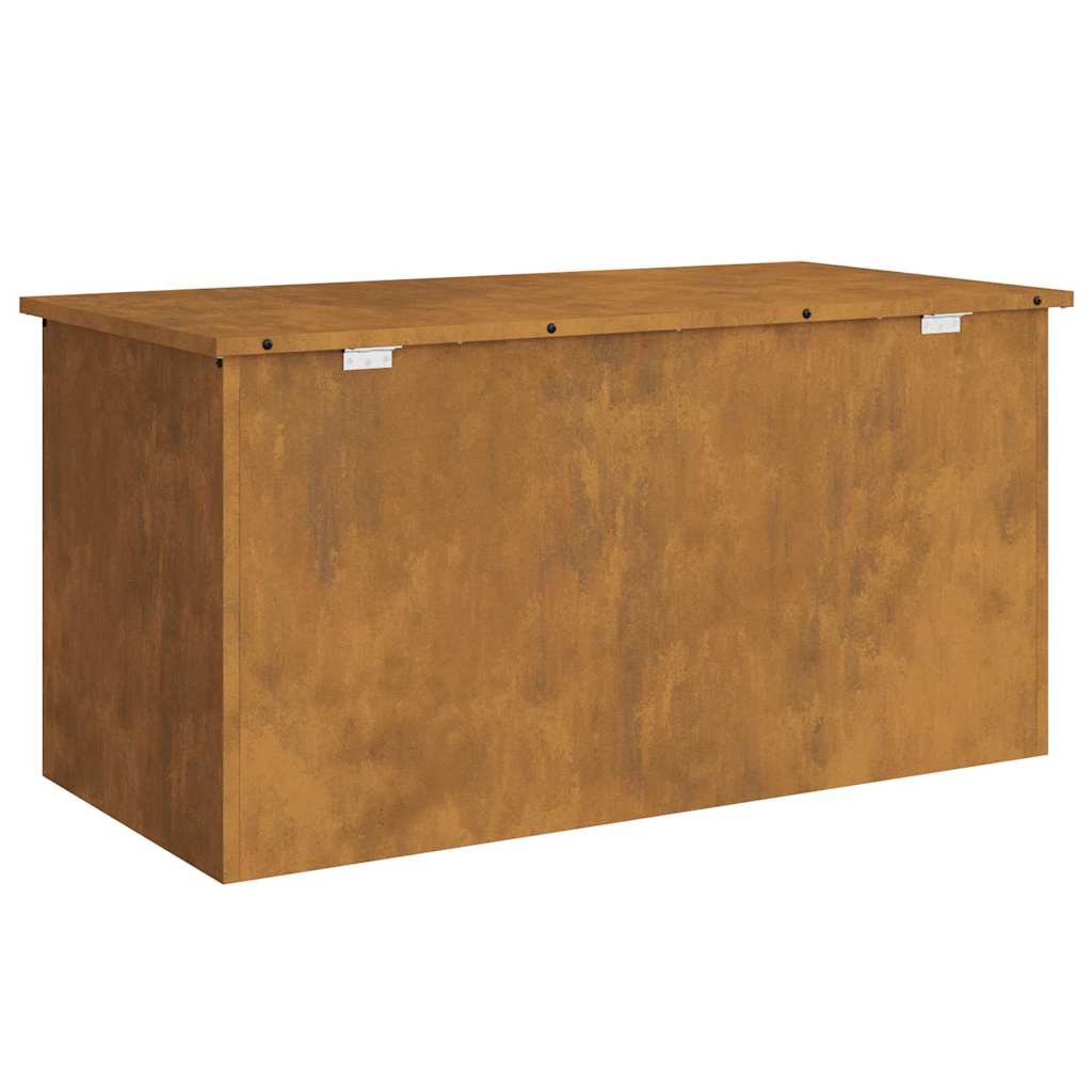 Hageoppbevaringsputeeske Stål 100 x 50,5 x 50 cm 220 Rusten