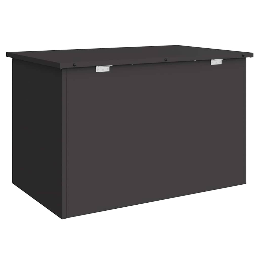 Hageoppbevaringsputeeske Stål 80 x 50,5 x 50 cm 180 Svart