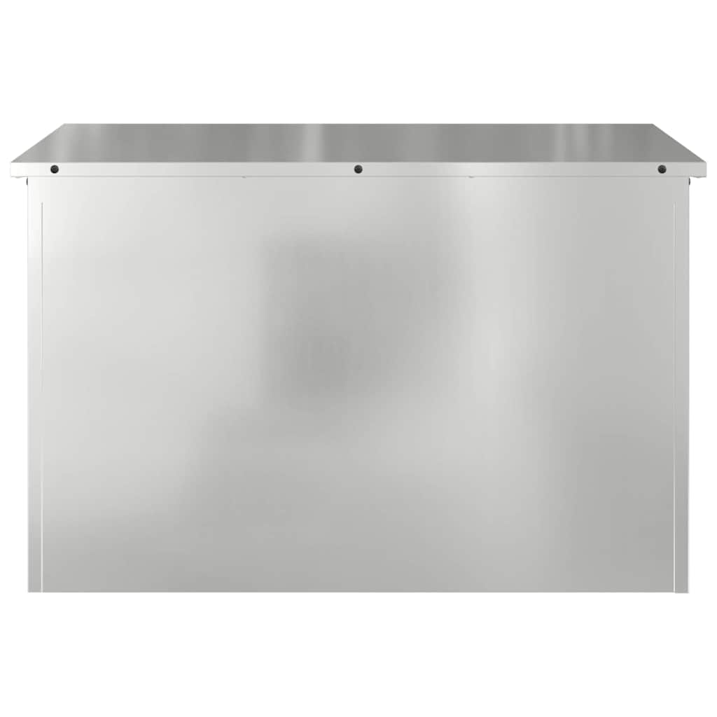 Hageoppbevaringsputeeske Stål 80 x 50,5 x 50 cm 175 L sølv