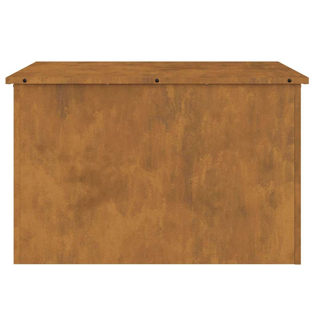 Hageoppbevaringsputeeske Stål 80 x 50,5 x 50 cm Rusten