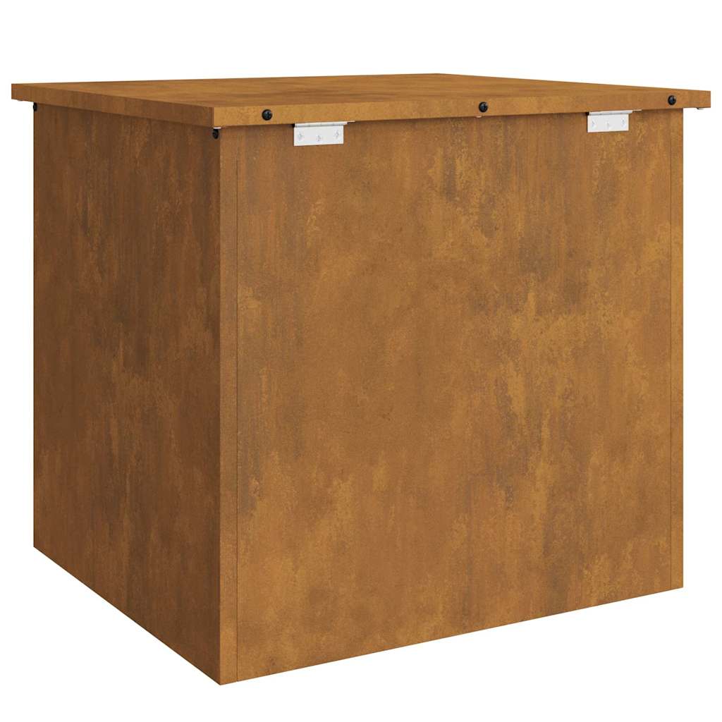Hageoppbevaringsputeeske Stål 55 x 50,5 x 50 cm 220 Rusten