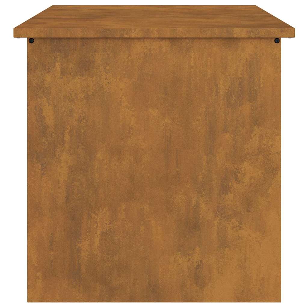 Hageoppbevaringsputeeske Stål 55 x 50,5 x 50 cm 220 Rusten
