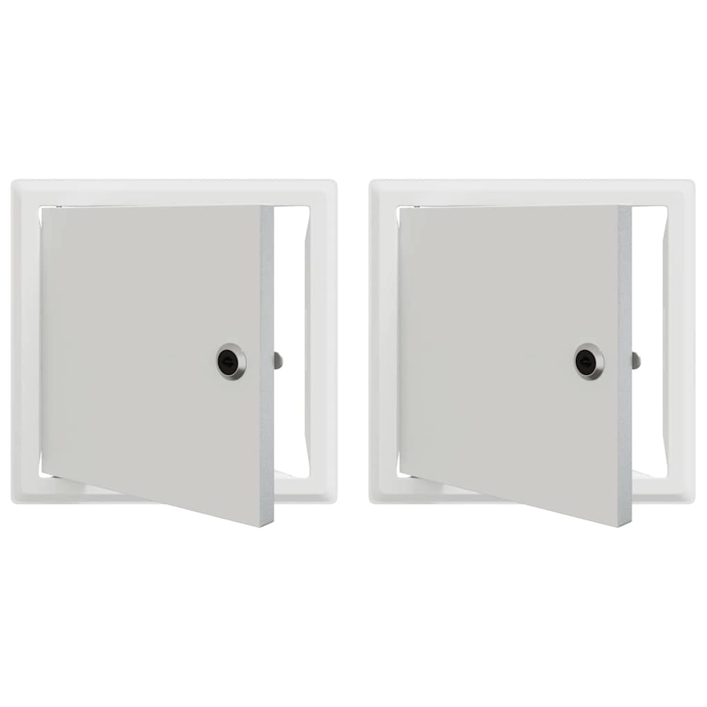 Tilgangspanel 2 pcs Hvit 23 x 23 x 3 cm Stål