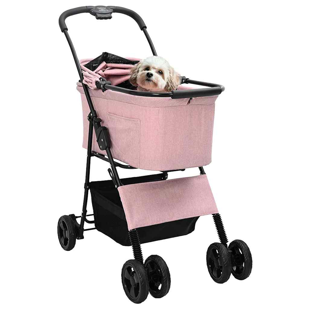 Sammenleggbar kjæledyrvogn Rosa 81 x 47 x 99 cm Polyester