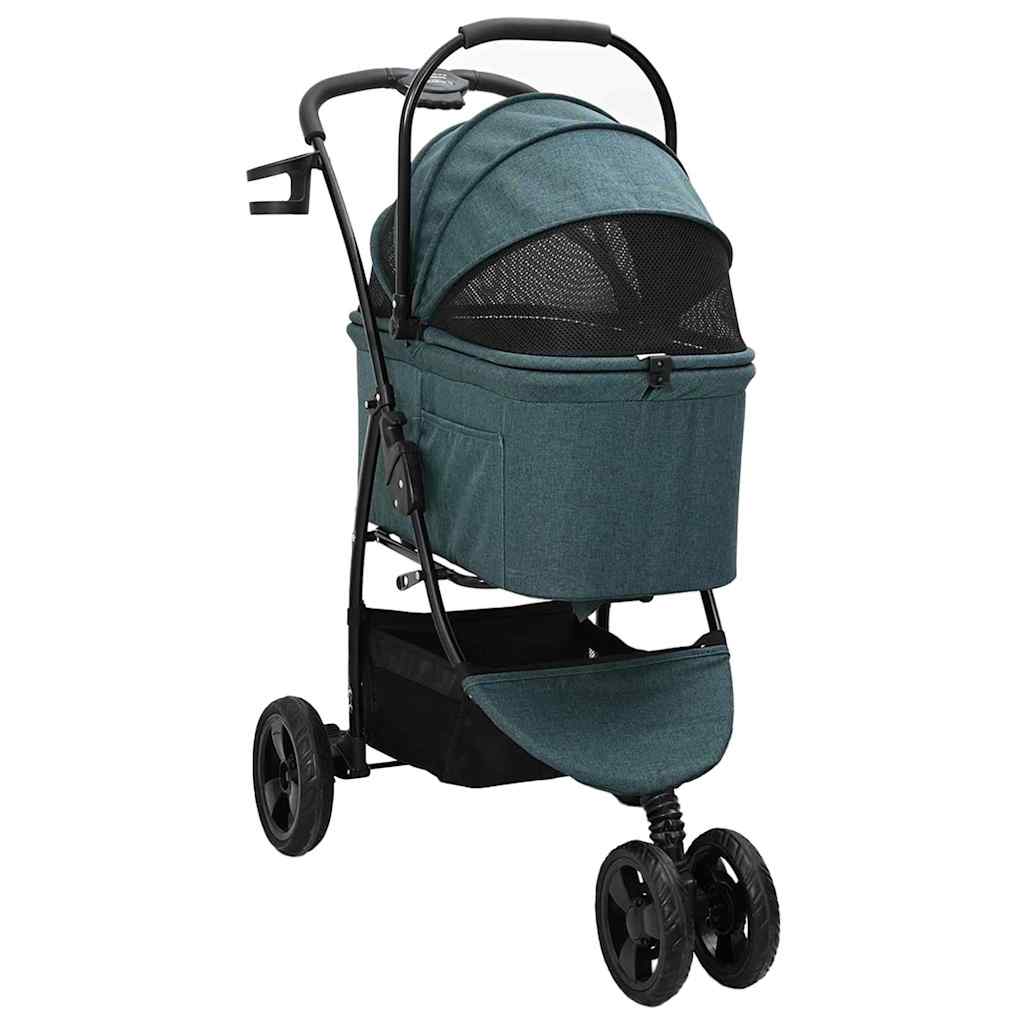 Sammenleggbar kjæledyrvogn grønn 78 x 54 x 101 cm Polyester