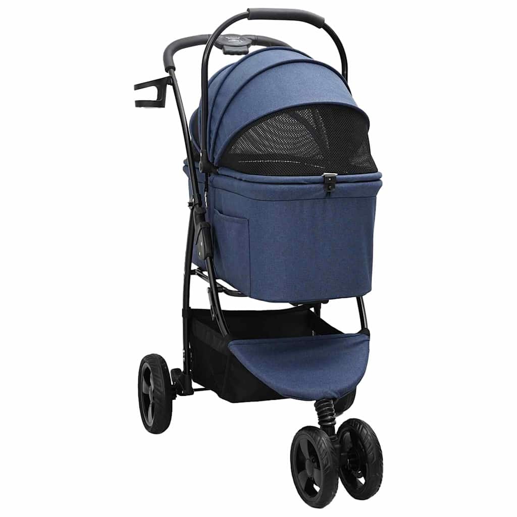 Sammenleggbar kjæledyrvogn Blå 78 x 54 x 101 cm Polyester