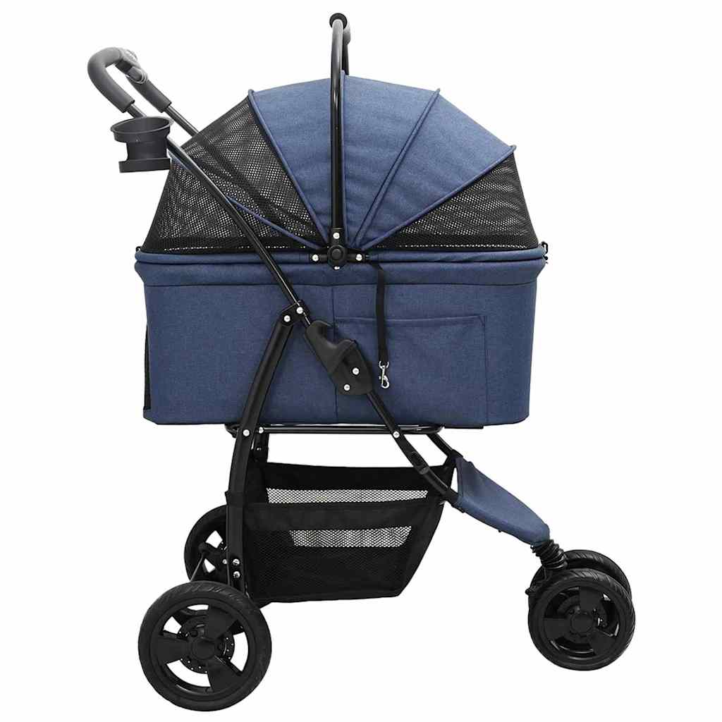 Sammenleggbar kjæledyrvogn Blå 78 x 54 x 101 cm Polyester