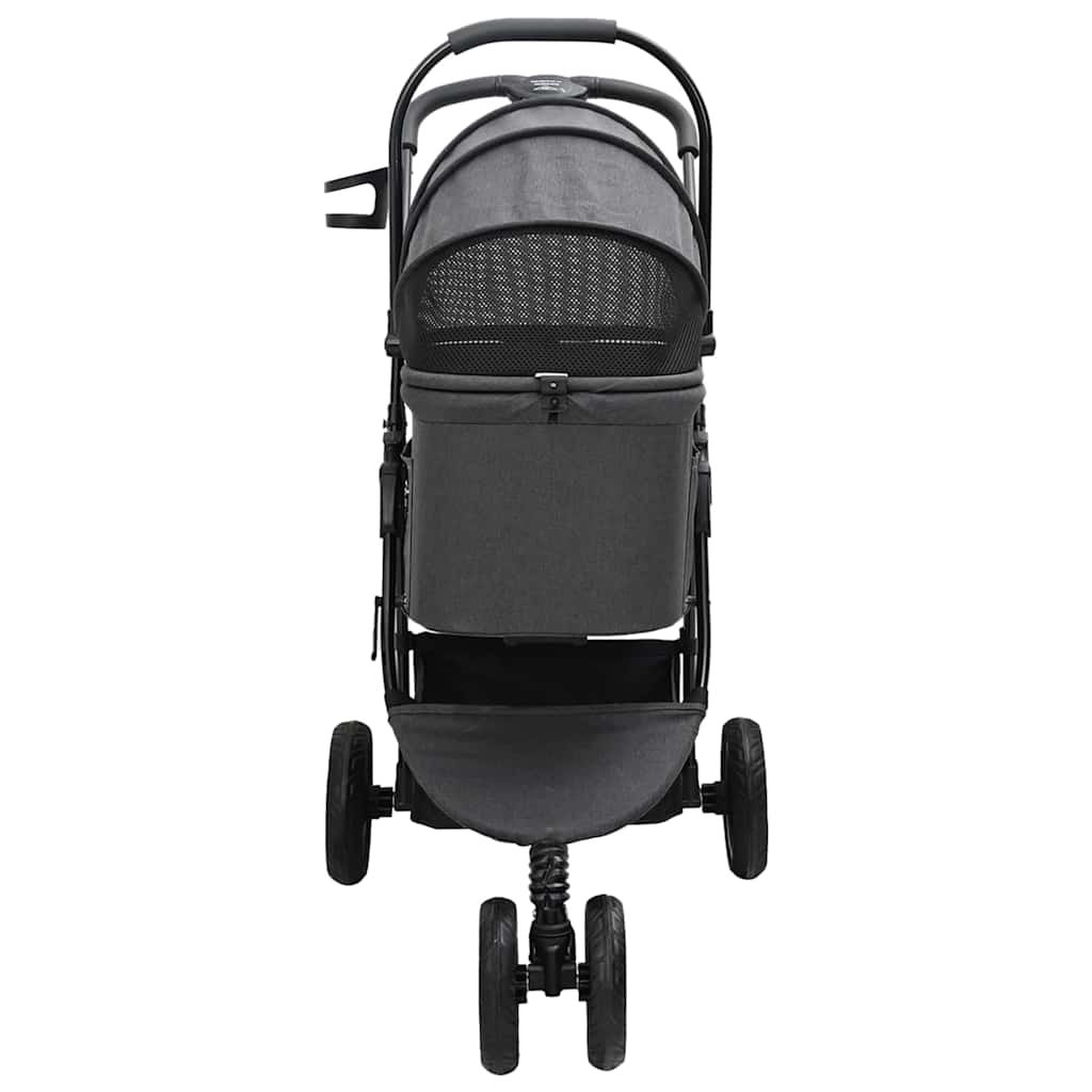 Sammenleggbar kjæledyrvogn Svart 78 x 54 x 101 cm Polyester