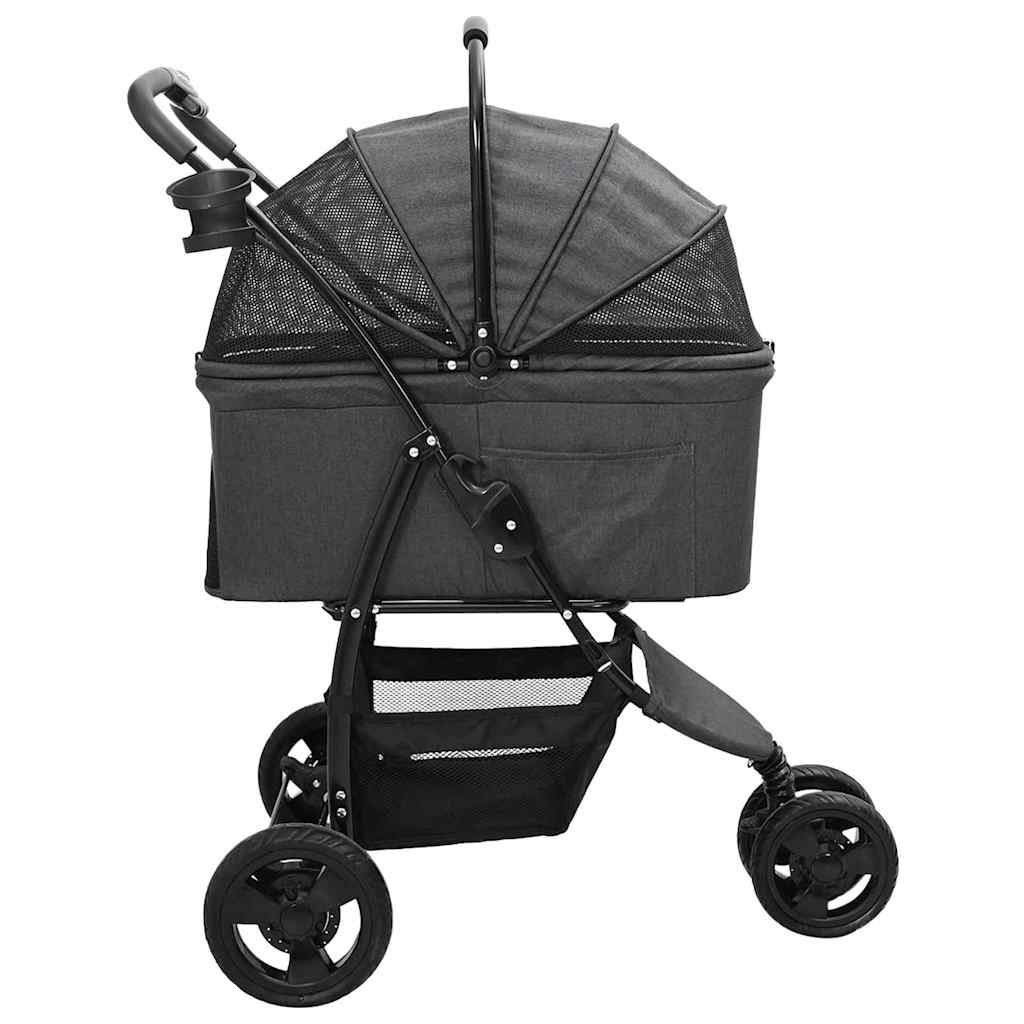 Sammenleggbar kjæledyrvogn Svart 78 x 54 x 101 cm Polyester