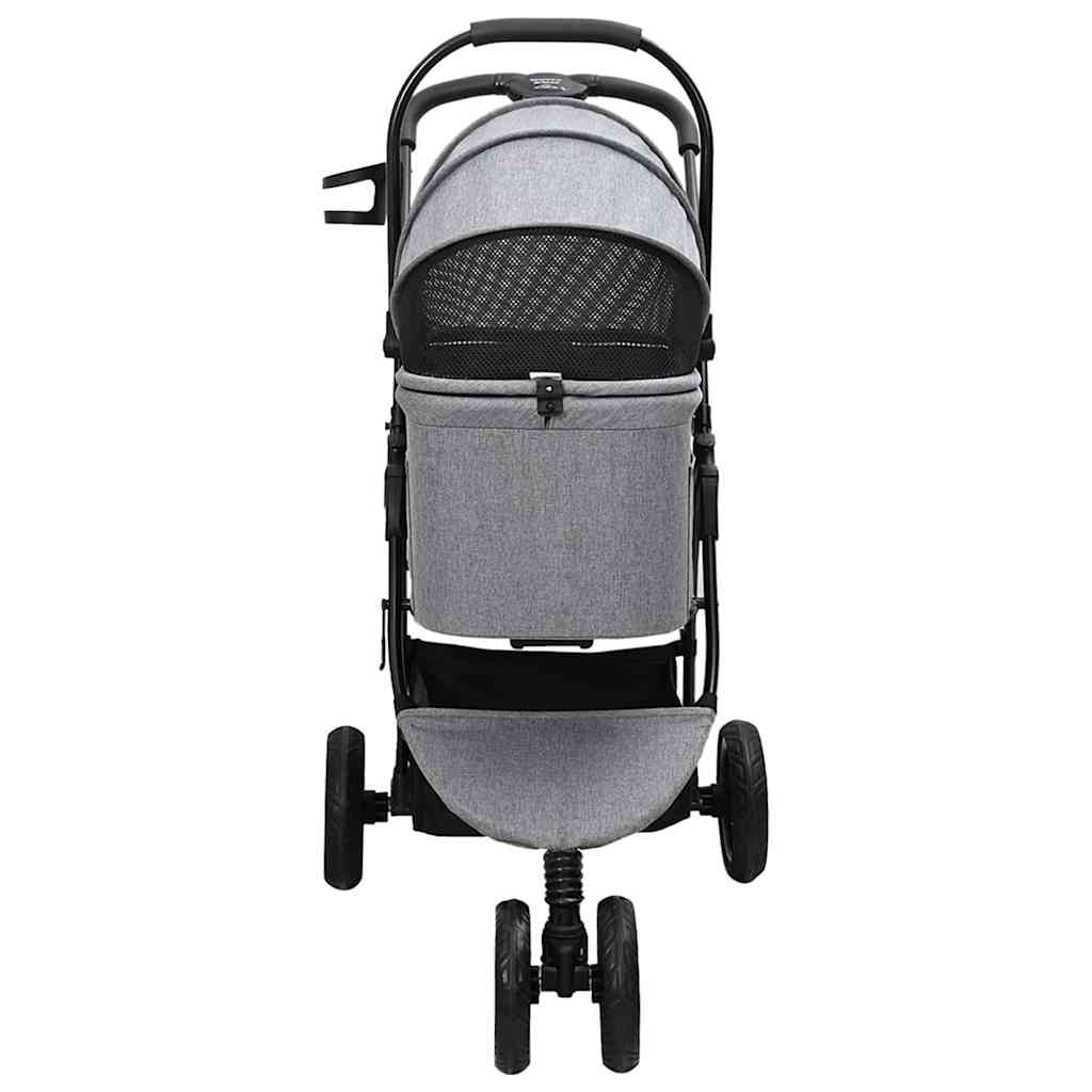 Sammenleggbar kjæledyrvogn Grå 78 x 54 x 101 cm Polyester