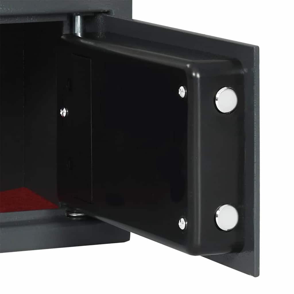 Digital safe med lås Mørke grå 31 x 20 x 20 cm Stål