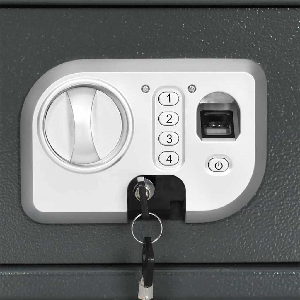Digital safe med lås Mørke grå 31 x 20 x 20 cm Stål