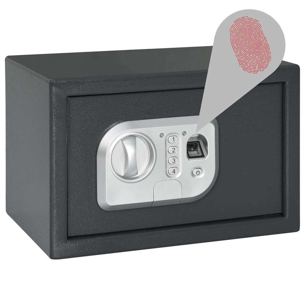 Digital safe med lås Mørke grå 31 x 20 x 20 cm Stål