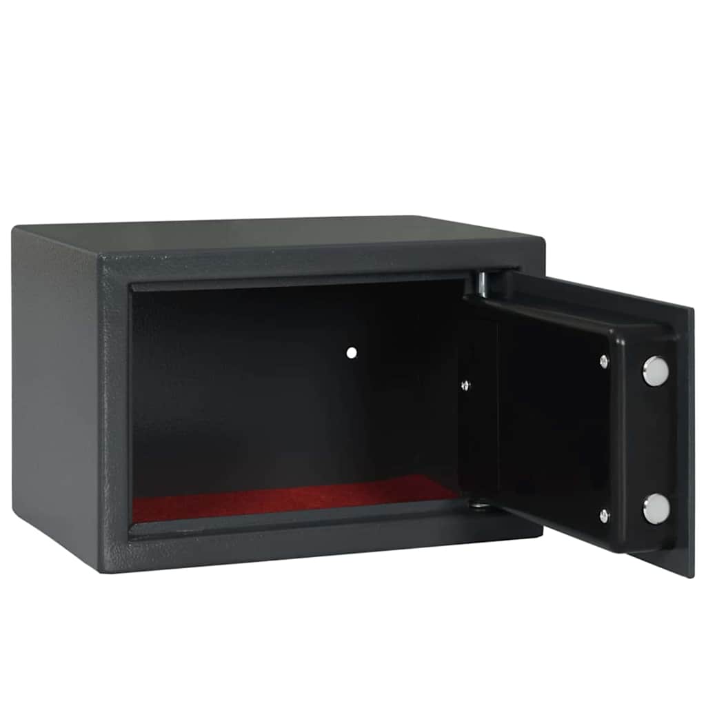 Digital safe med lås Mørke grå 31 x 20 x 20 cm Stål