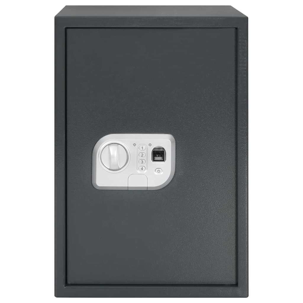 Digital safe med lås Mørke grå 35 x 31 x 50 cm Stål