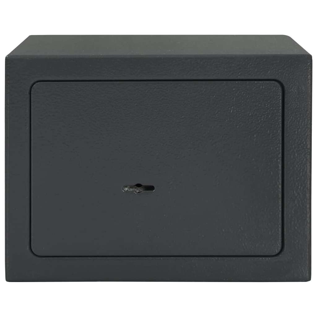 Safe Box med lås Mørke grå 23 x 17 x 17 cm Stål