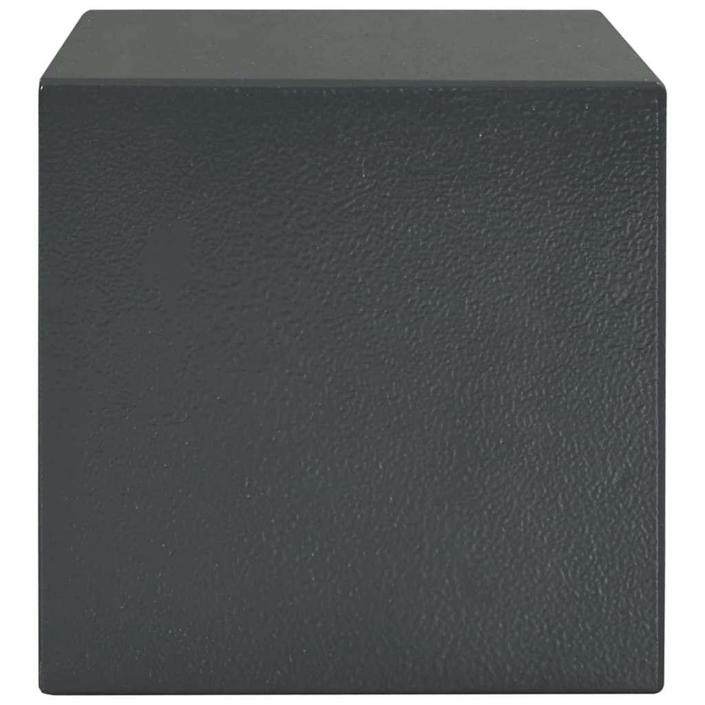 Safe Box med lås Mørke grå 23 x 17 x 17 cm Stål
