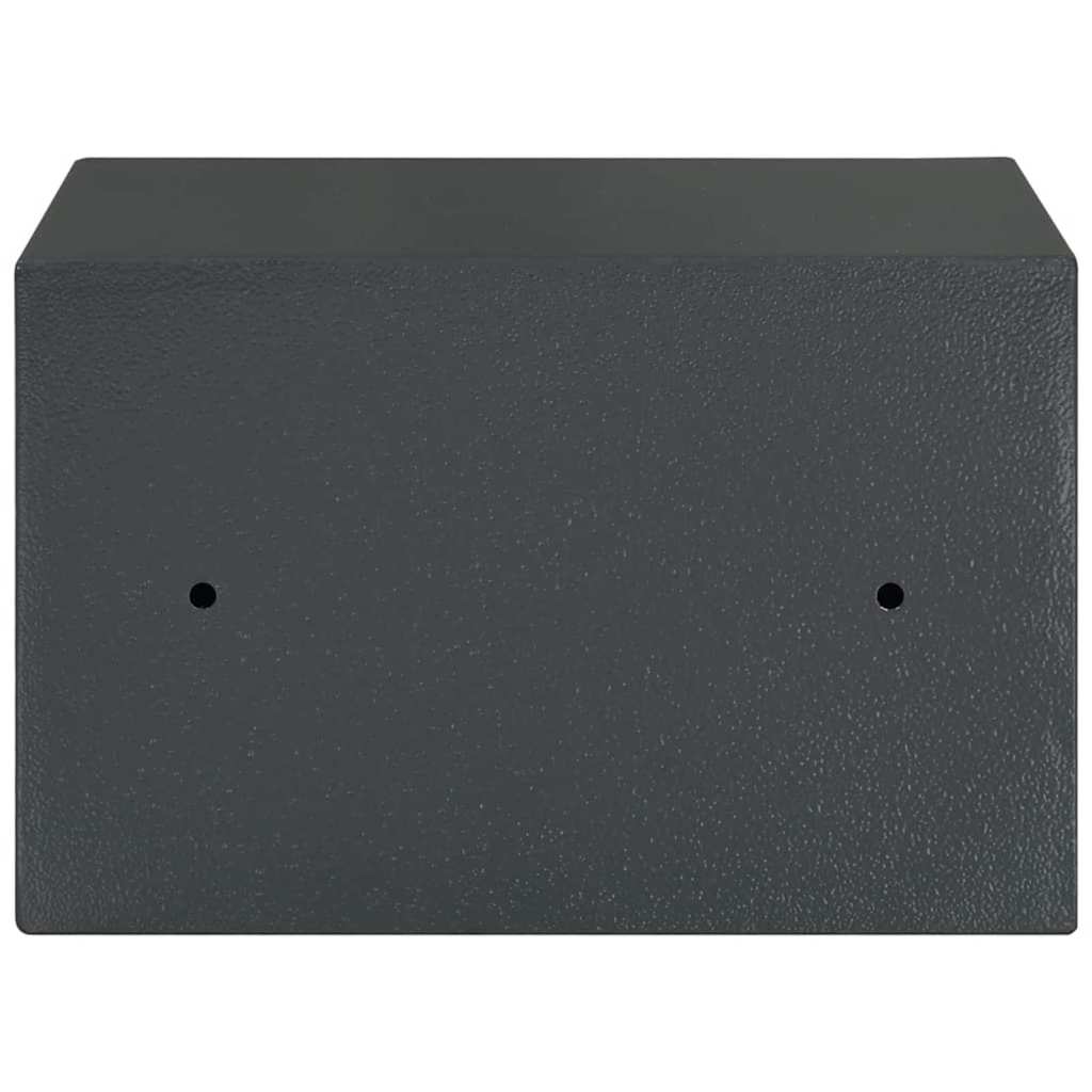 Safe Box med lås Mørke grå 31 x 20 x 20 cm Stål