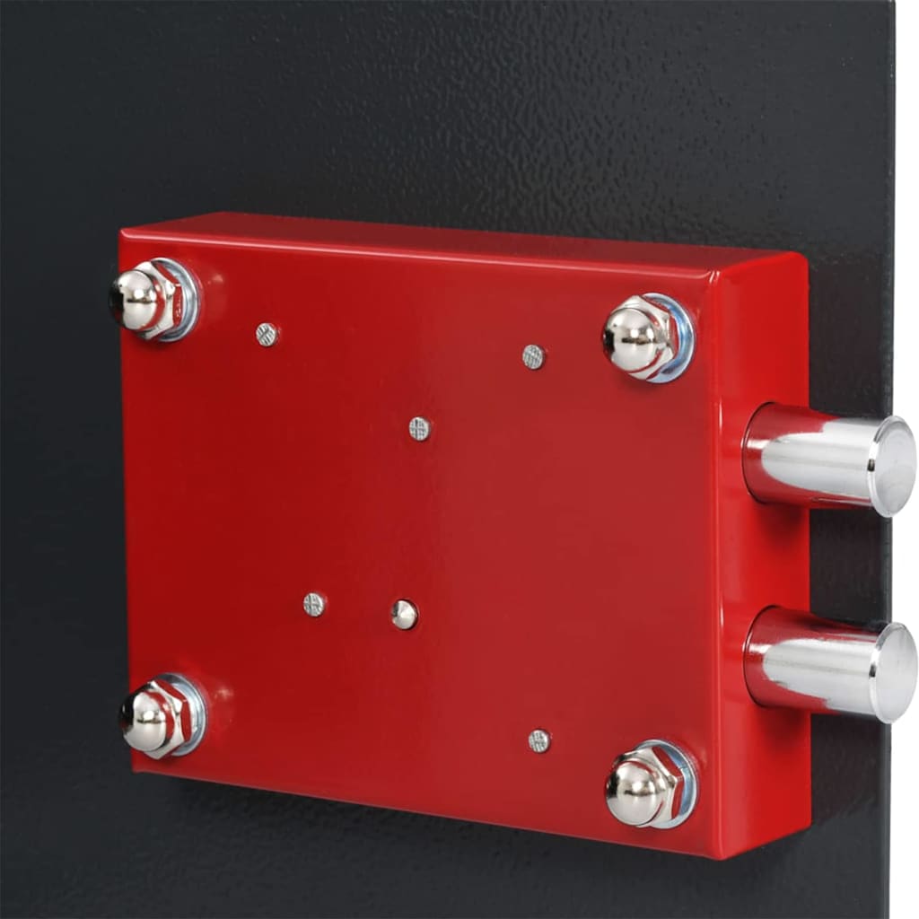 Safe Box med lås Mørke grå 35 x 25 x 25 cm Stål