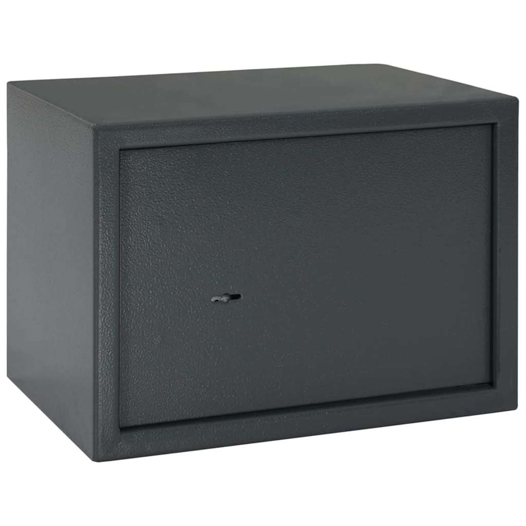 Safe Box med lås Mørke grå 35 x 25 x 25 cm Stål