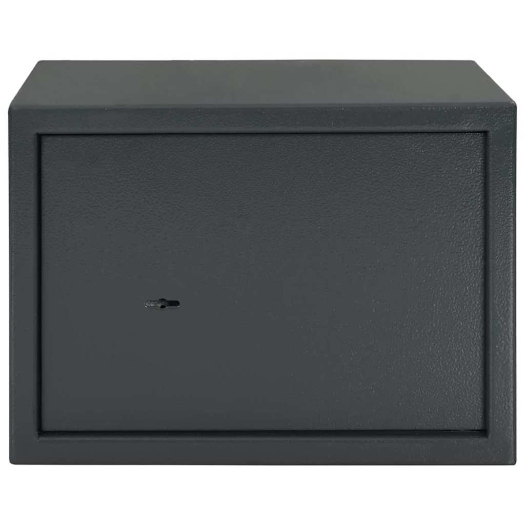 Safe Box med lås Mørke grå 35 x 25 x 25 cm Stål