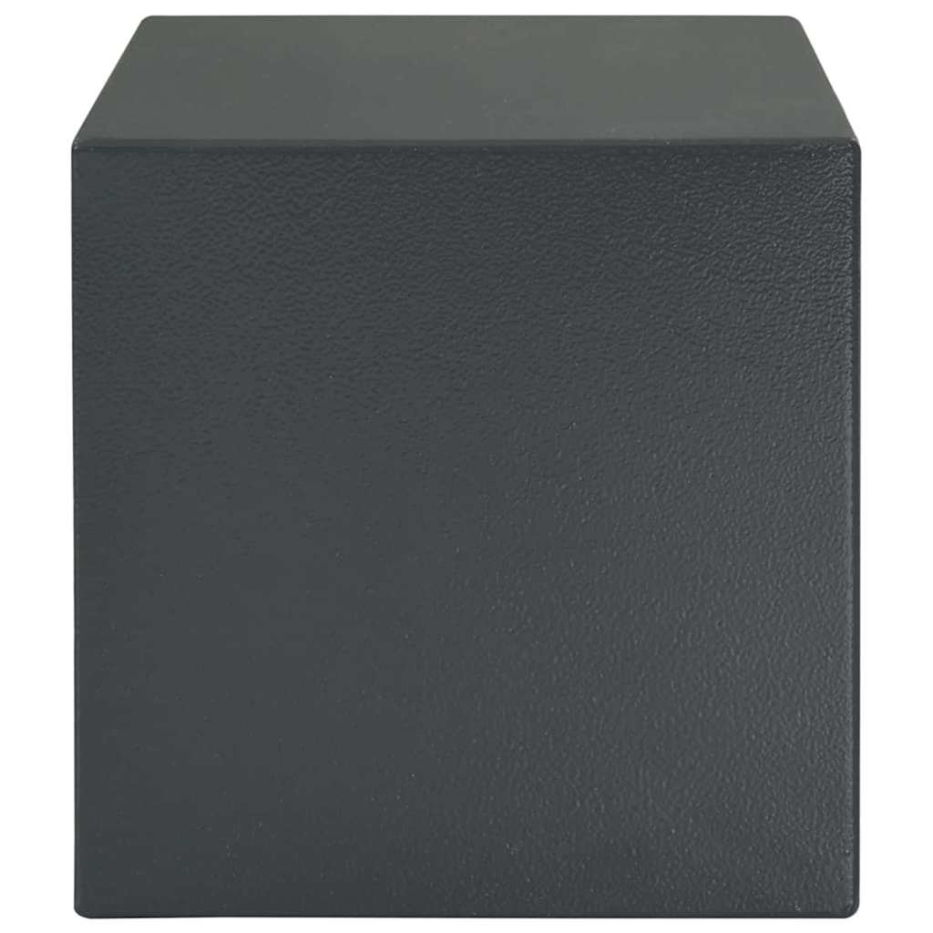Safe Box med lås Mørke grå 35 x 25 x 25 cm Stål