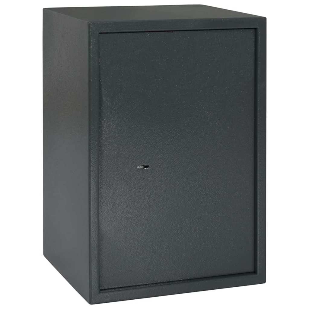 Safe Box med lås Mørke grå 35 x 31 x 50 cm Stål vidaXL