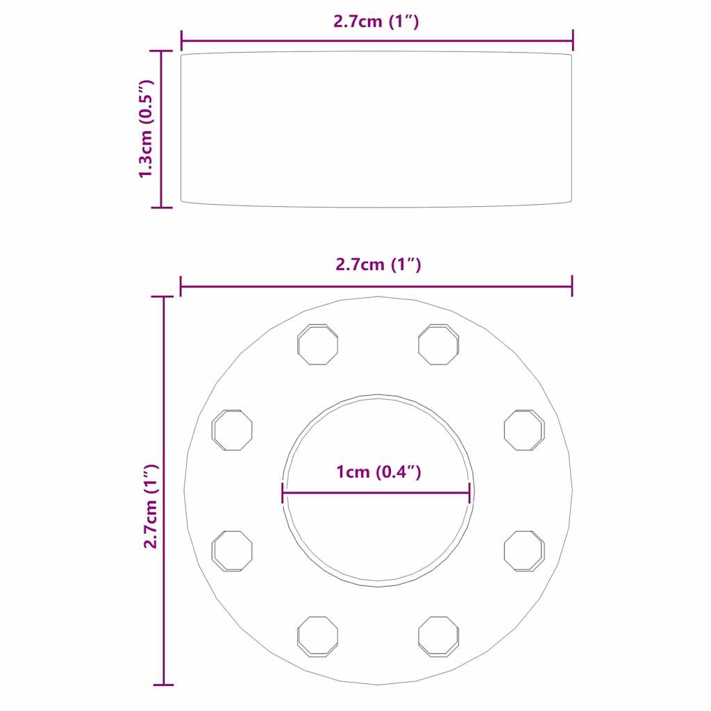 Foosball Bord Bumper 16 pcs Svart 2,7 x 2,7 x 1,3 cm TPE