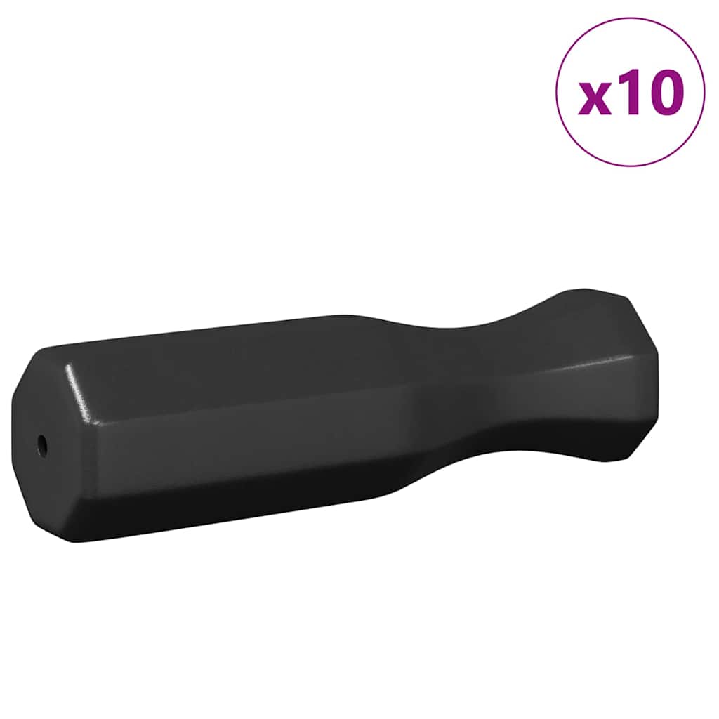 Fotballbordhåndtak 10 pcs Svart 3,1 x 3,1 x 17,8 cm PP