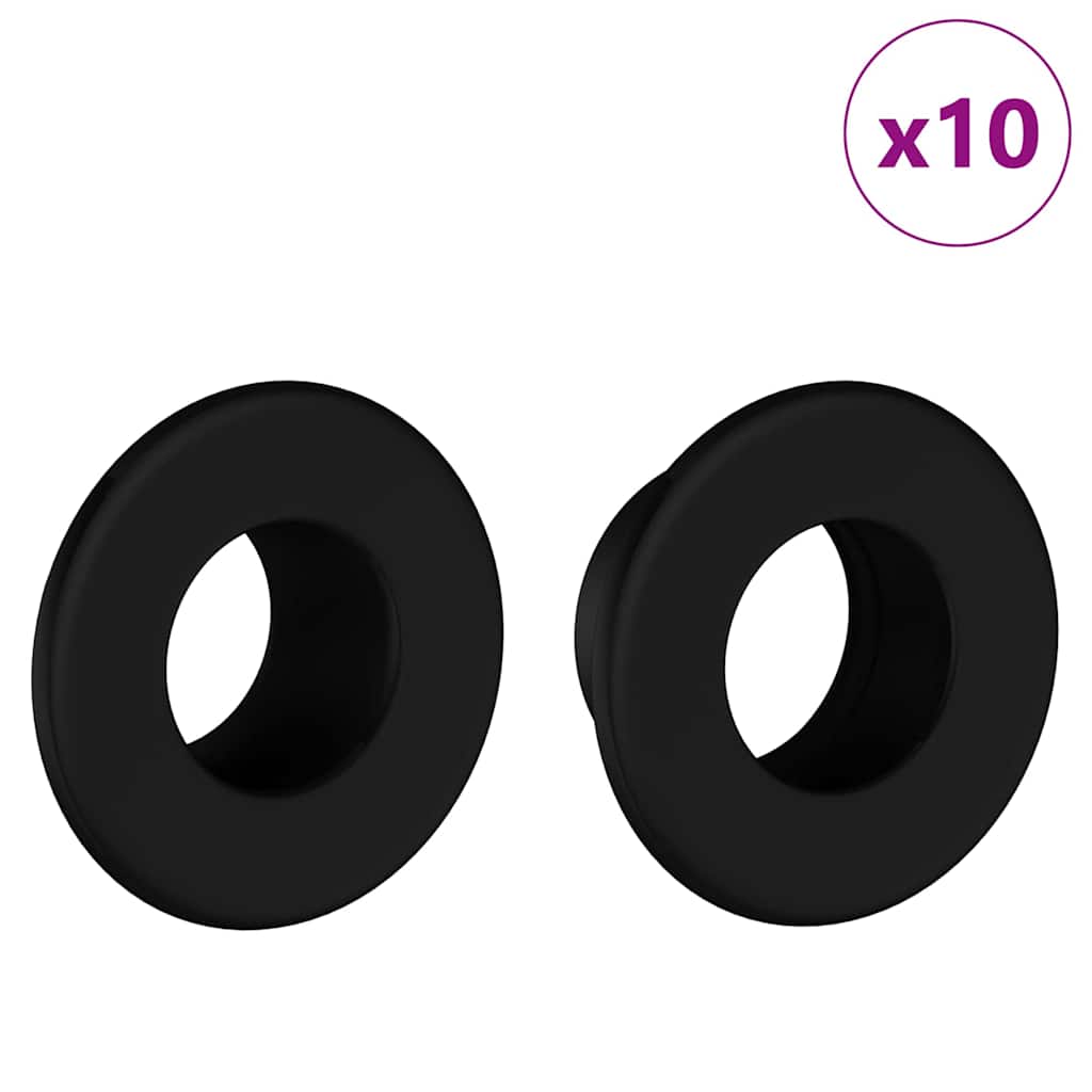 Fosseball Bord Stoppere 10 pcs Svart 3 x 3 x 1,4 cm HIPS
