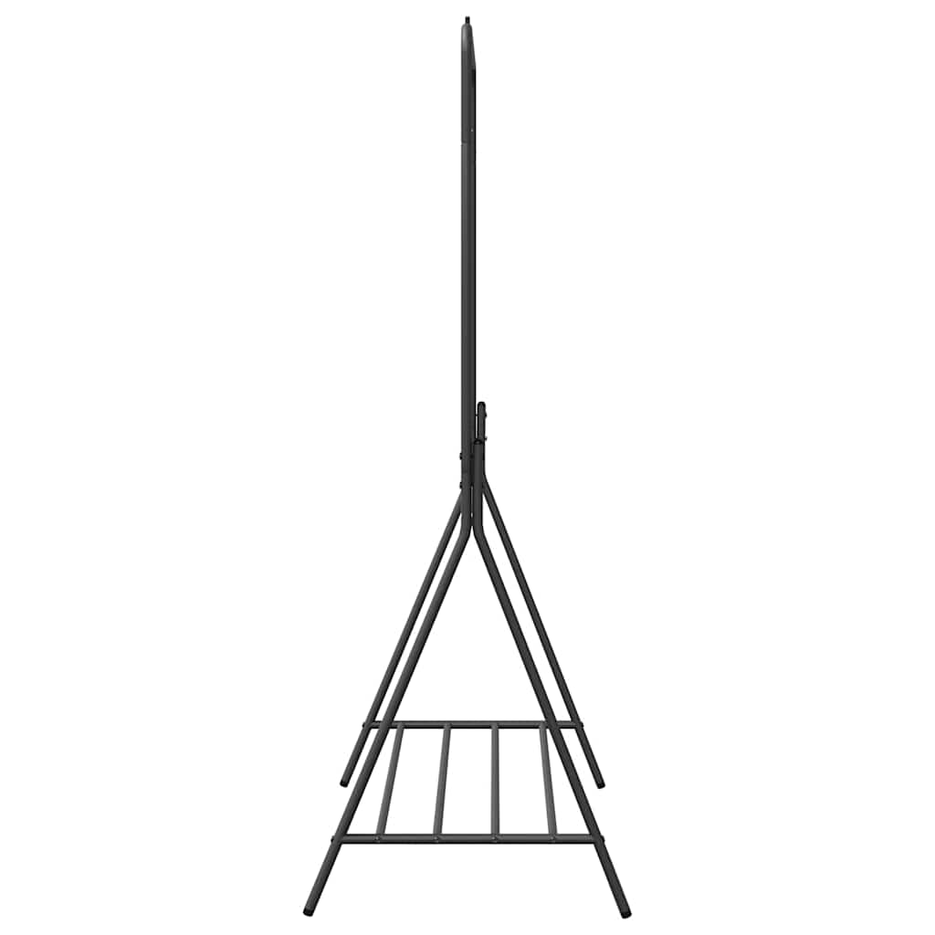 Klesstativ med lagring Svart 100 x 56 x 154 cm Stål