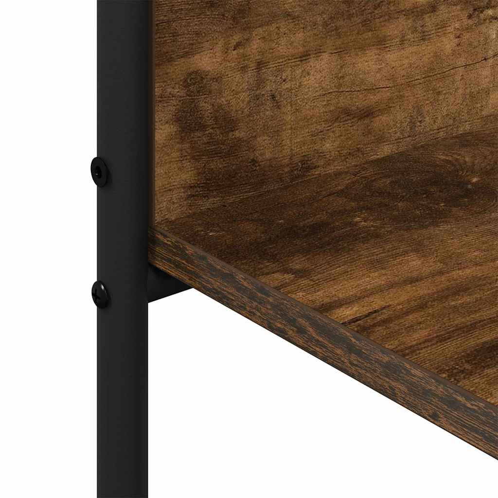 Klesstativ med hylle Brun Eik 120 x 44 x 160 cm Konstruert tre
