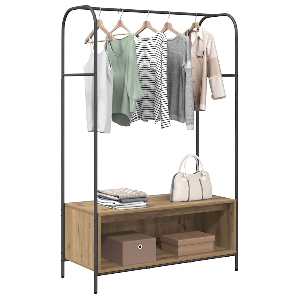 Klesstativ Brun Eik 100 x 44 x 160 cm Konstruert tre