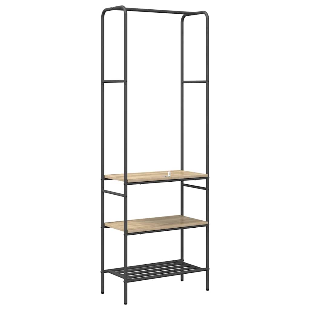 Klesstativ med hylle Sonoma eik 60 x 30 x 171 cm Konstruert tre
