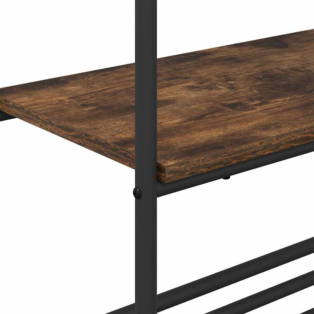 Klesstativ med hylle Røkt eik 60 x 30 x 171 cm Konstruert tre
