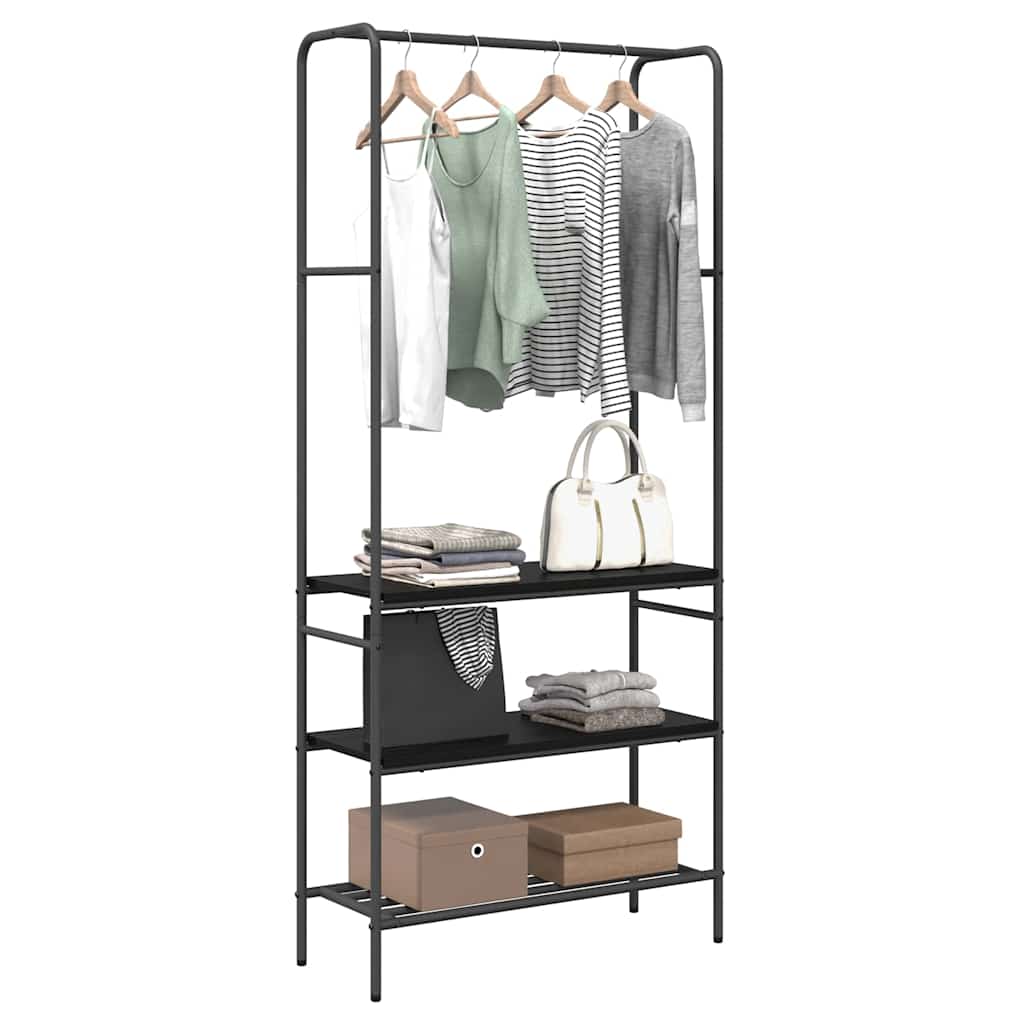 Klesstativ Svart Eik 77 x 30 x 171 cm Konstruert tre