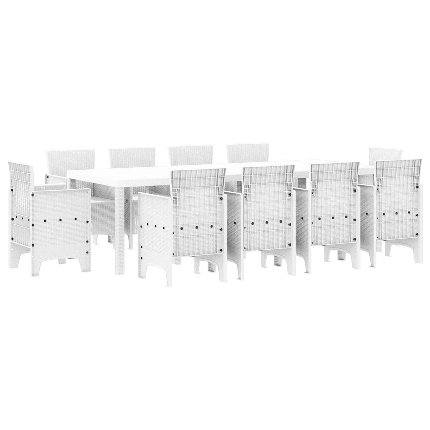 Hage Spisegruppe 11 stk. Hvit Polypropen