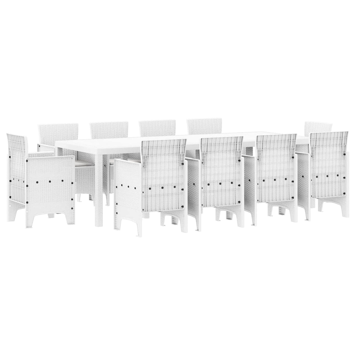 Hage Spisegruppe 11 stk. Hvit Polypropen