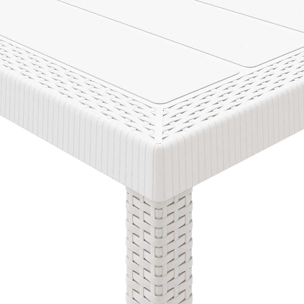 Hage Spisegruppe 15 pcs Hvit Polt rattan