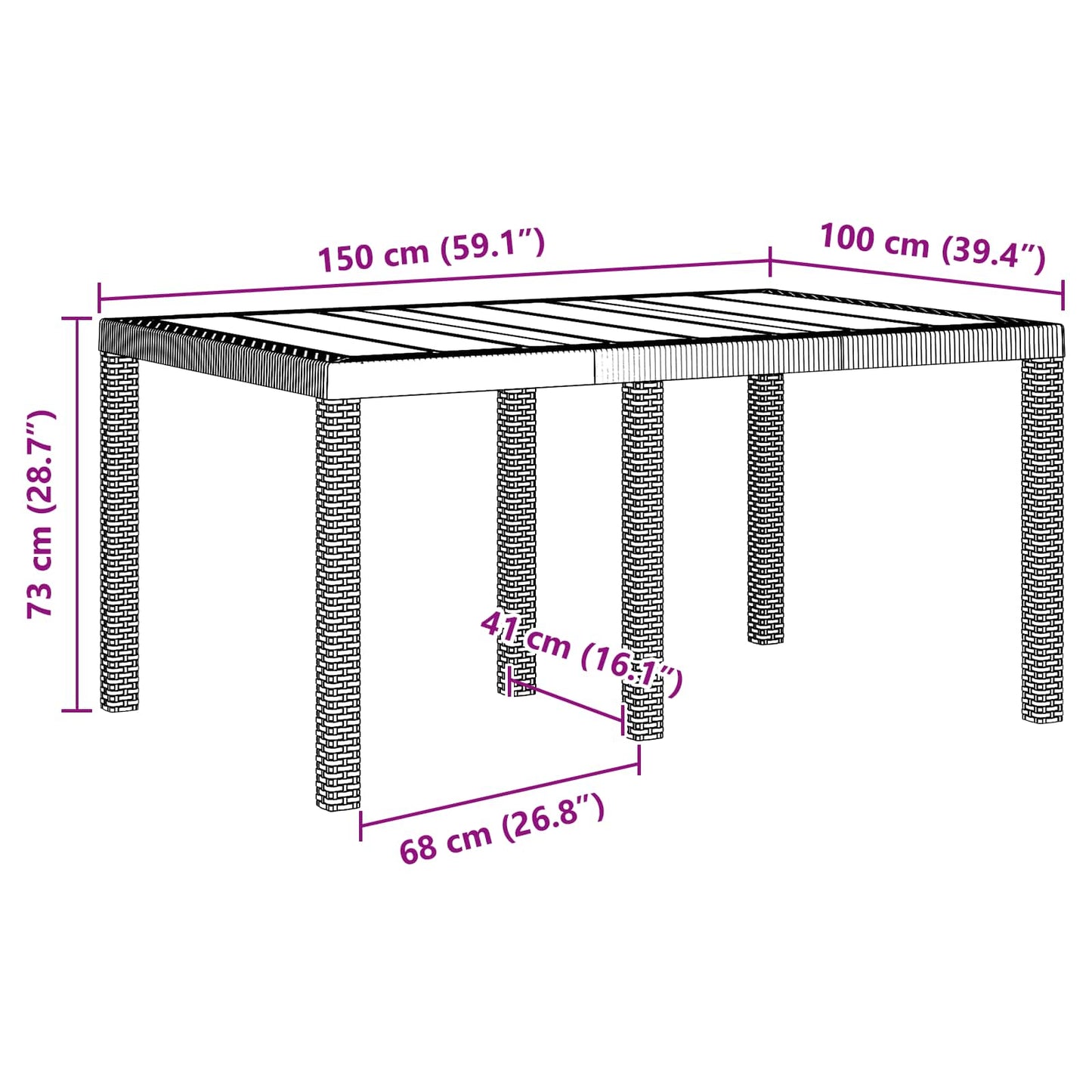 Hage Spisegruppe 5 pcs Antrasitt Polt rattan