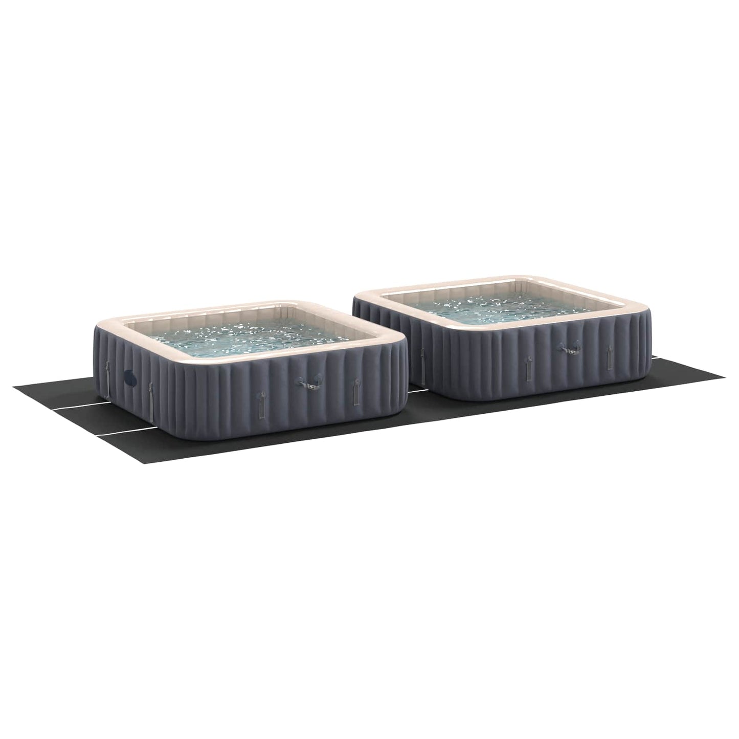 Bunnark til basseng Svart 640 x 321 x 0,1 cm Uvevd Stoff