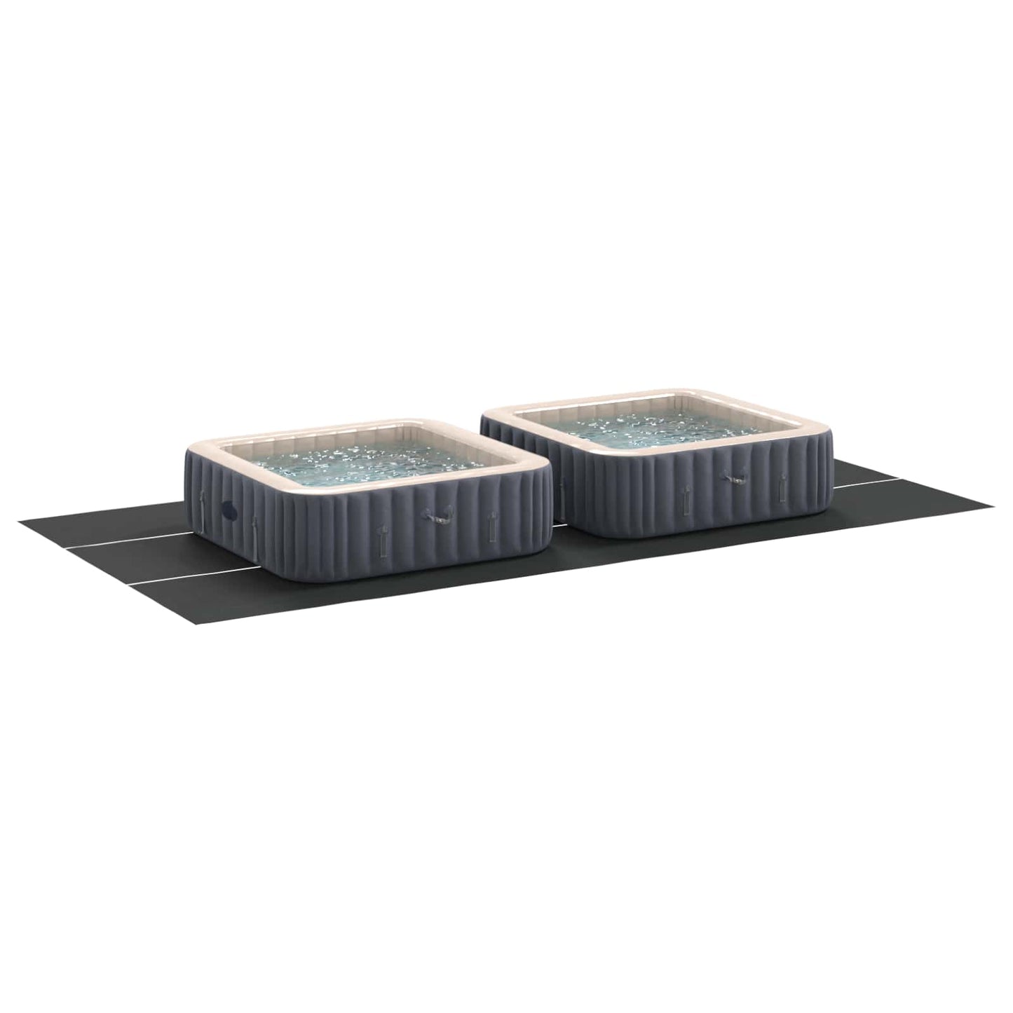 Bunnark til basseng Svart 750 x 372 x 0,1 cm Uvevd Stoff