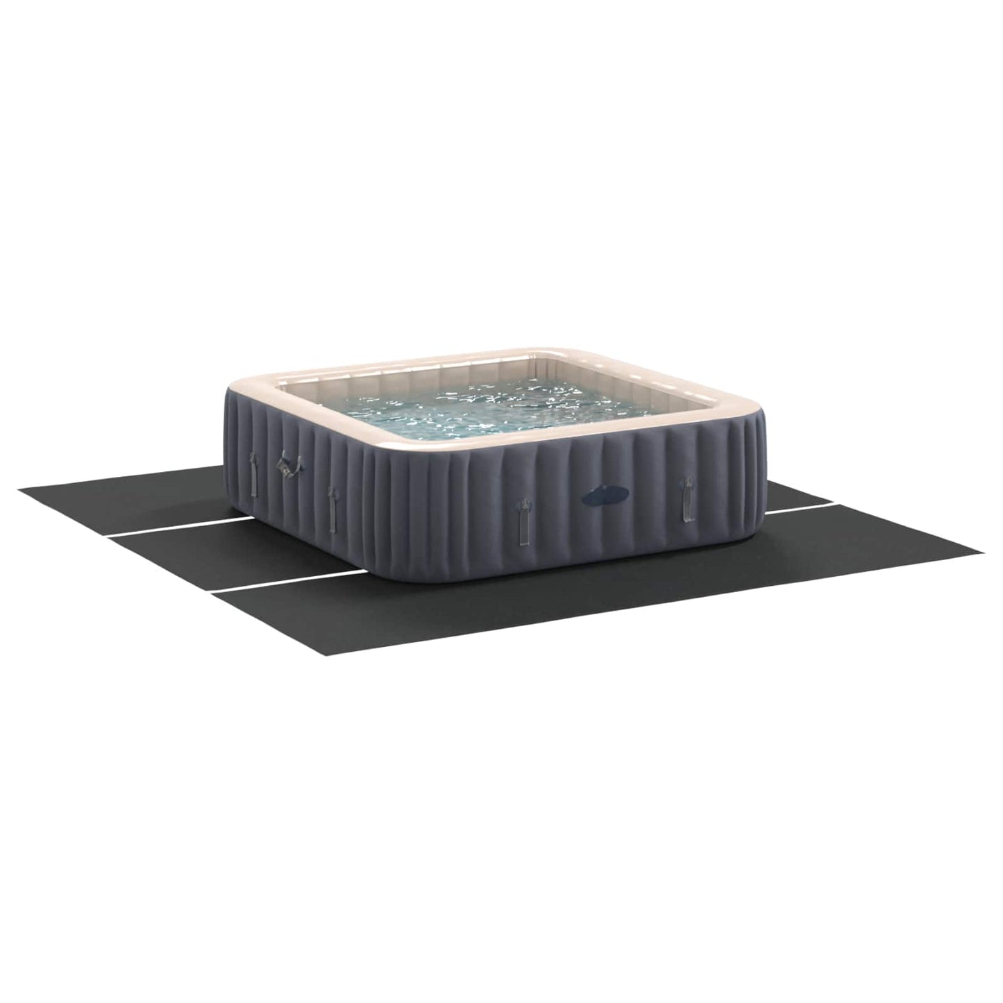 Bunnark til basseng Svart 396 x 396 x 0,1 cm Uvevd Stoff