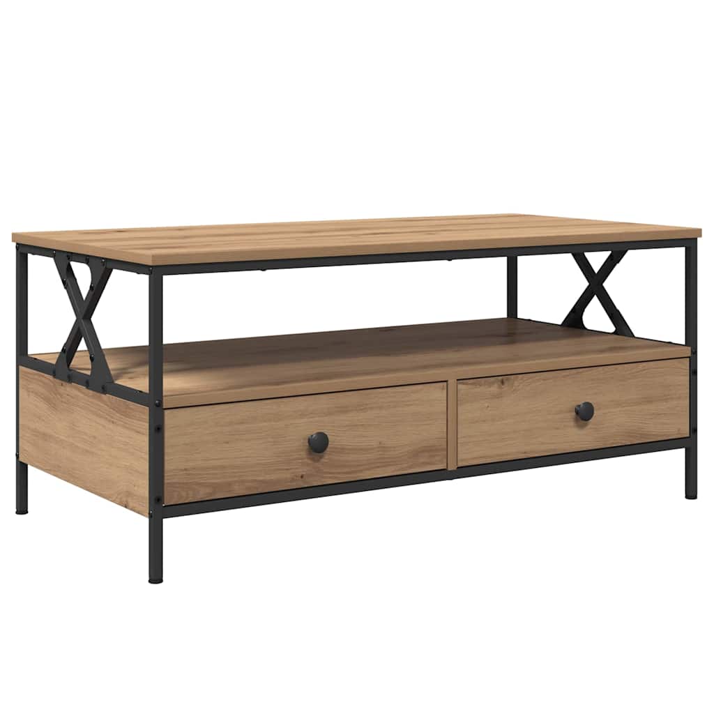 Kaffebord artisan eik 100 x 51 x 45 cm Konstruert tre