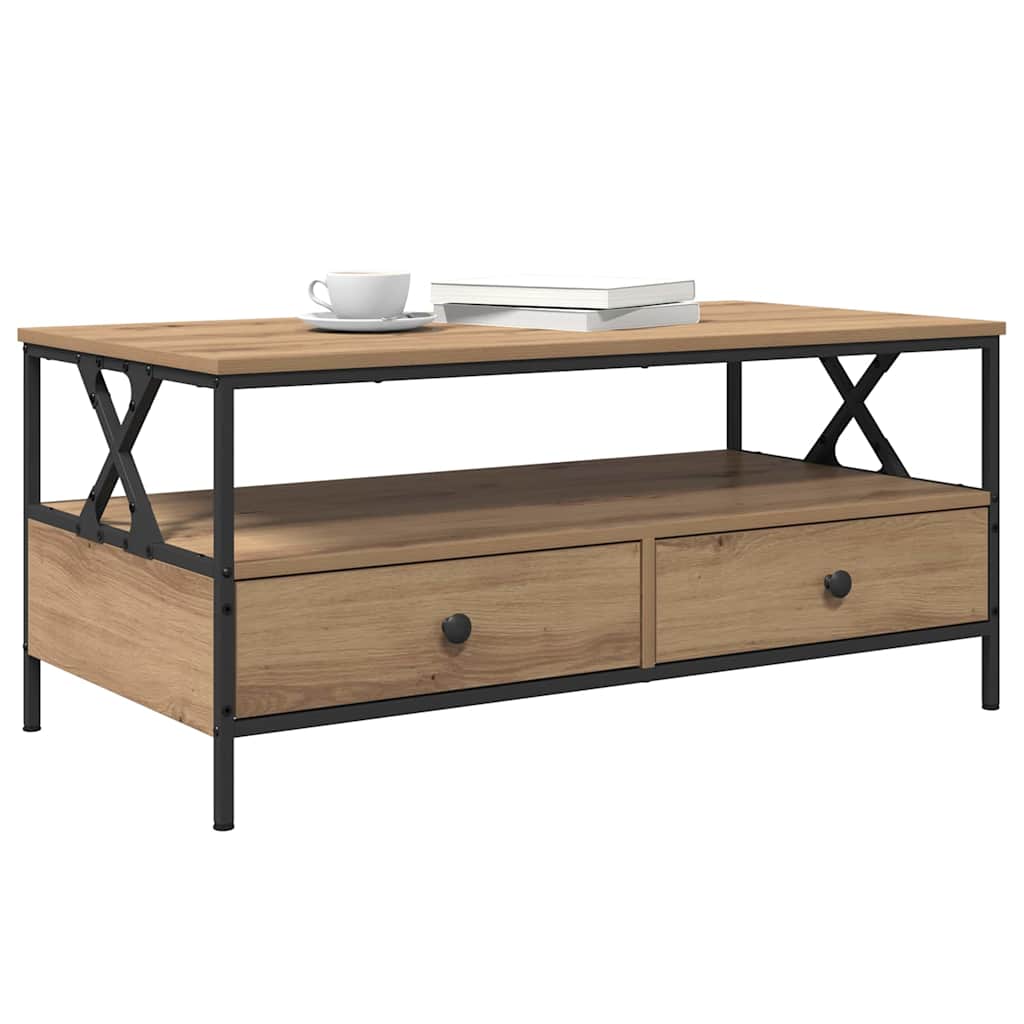 Kaffebord artisan eik 100 x 51 x 45 cm Konstruert tre