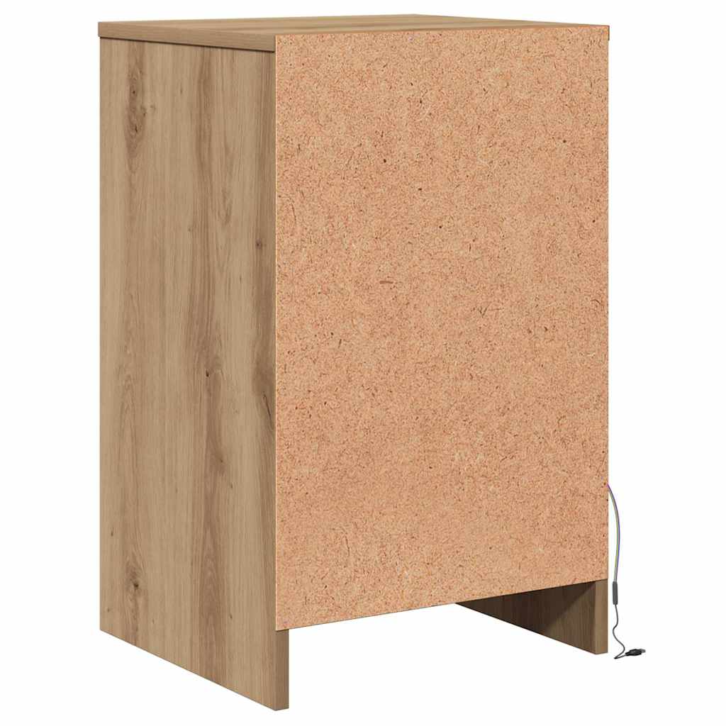 LED Nattbordskap artisan eik 38 x 34 x 61 cm Konstruert tre