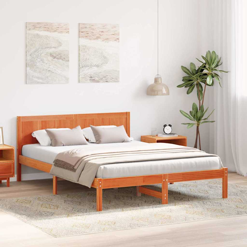 Sengestamme Brun 160 x 200 cm Massivt furutre