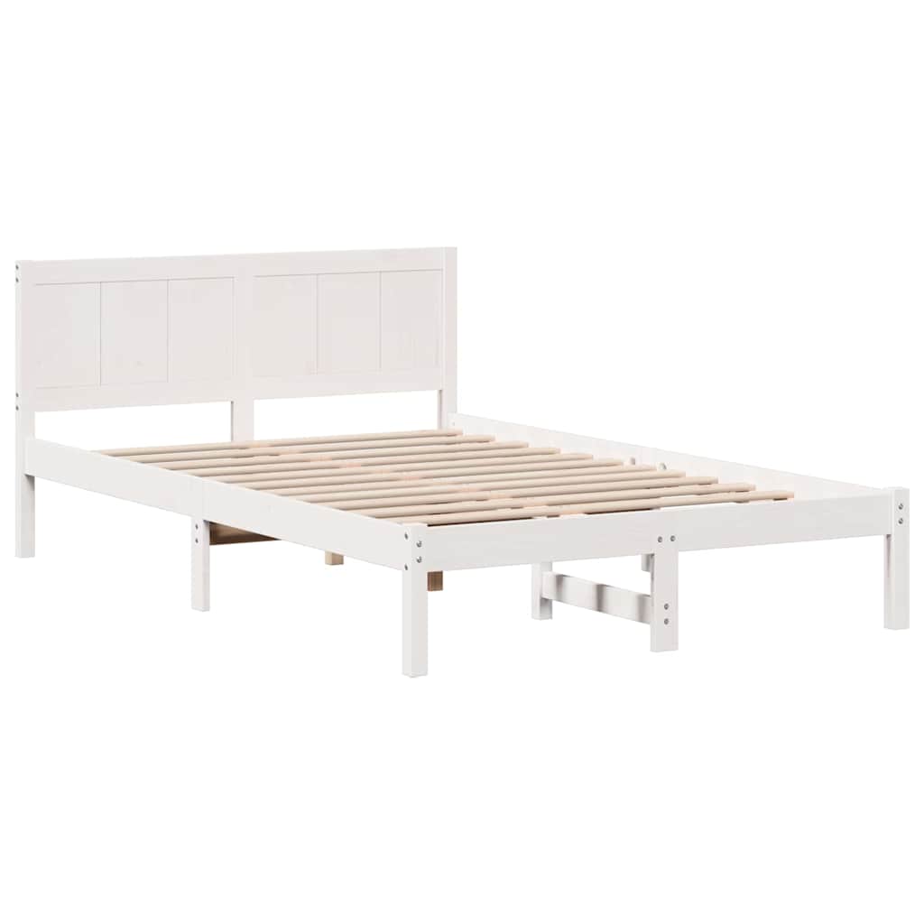 Sengestamme Hvit 140 x 190 cm Massivt furutre